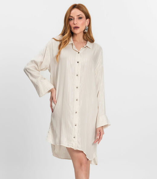 Image_Vestido Chemise Feminino Com Botões Endless Bege
