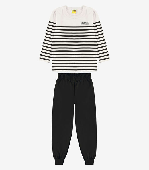 Conjunto Camiseta com Calça Malhão Fruit Rovi Kids Preto