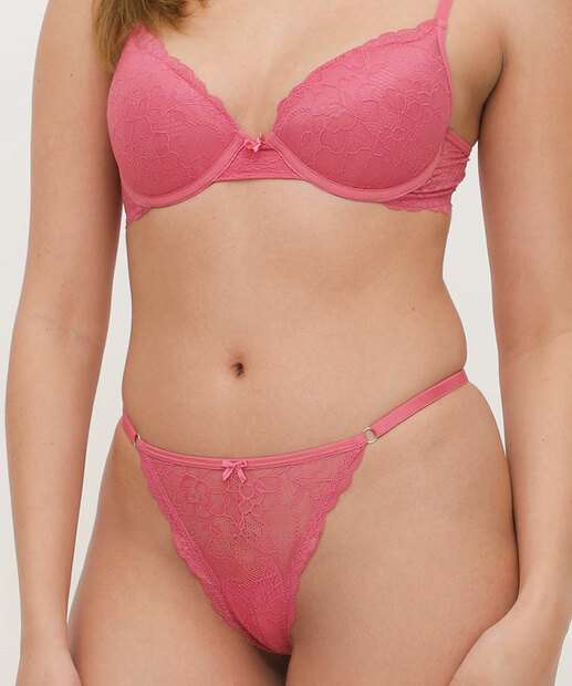 Calcinha String Fio Dental Renda Marisa 