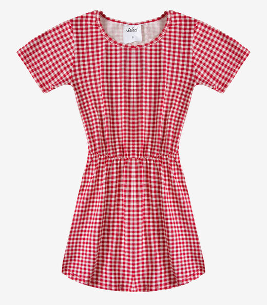 Vestido Curto Infantil Estampado Select Vermelho