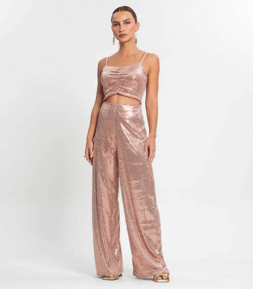 Calça De Paetê Feminina Endless Unica