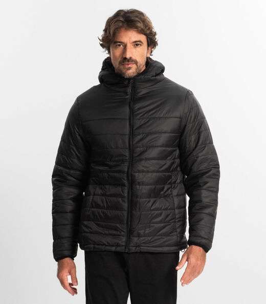 Jaqueta Com Capuz Microfibra Diametro Preto