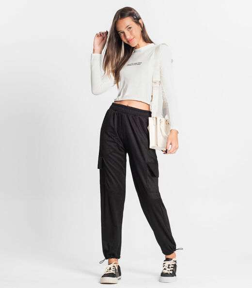 Blusa Juvenil Feminina Gola Alta Minty Bege