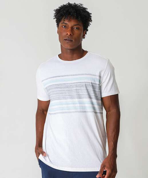 Image_Camiseta Masculina Estampa Listras Manga Curta MR