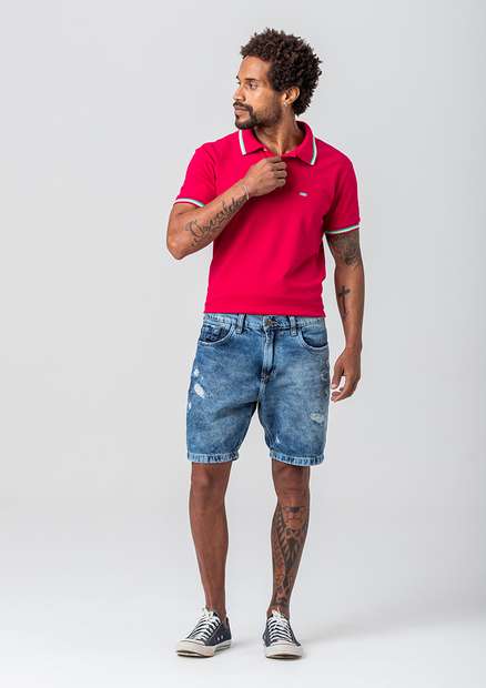 Camiseta Polo Rock e Soda Masculina