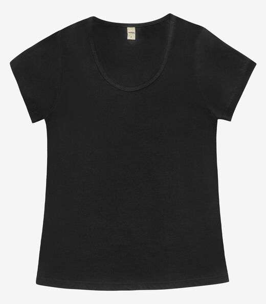 Blusa Feminina Viscotorcion Básica Rovitex Preto