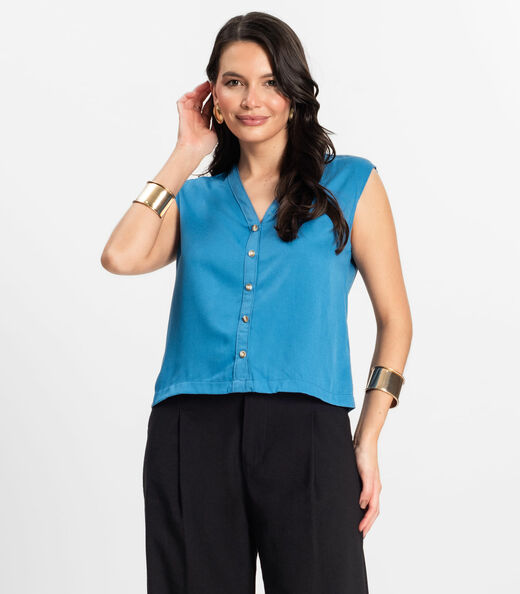 Image_Camisa Feminina Viscose Sarjada Pesada Rovitex Azul