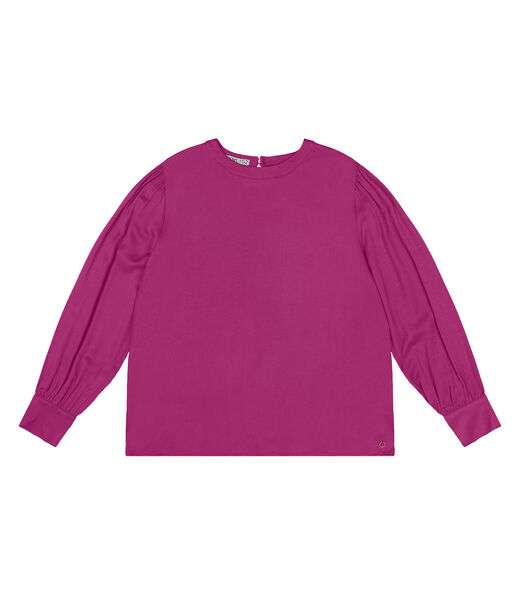 Blusa Plus Size Feminina Manga Longa Secret Glam Roxo