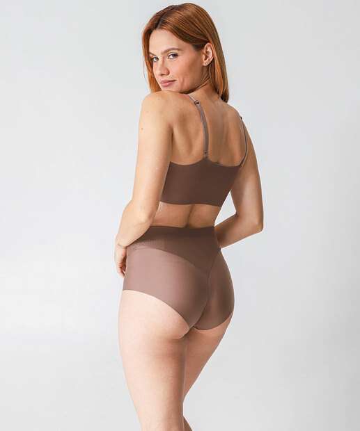 Calcinhas Cintura Alta DelRio Marrom