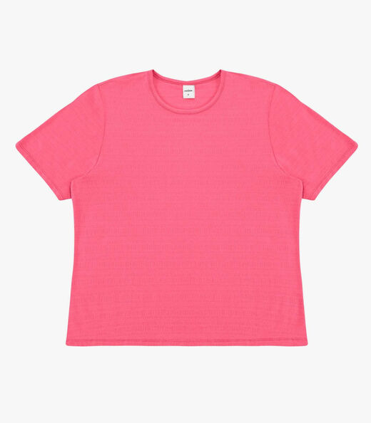 Blusa Feminina Básica Visco Maquinetada Rovitex Rosa