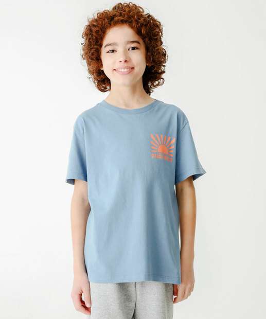 Camiseta Juvenil Estampada Manga Curta MR Tam 10 a 16