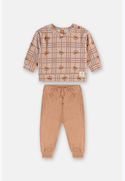 Conjunto Bebê Blusão Veludo Up Baby