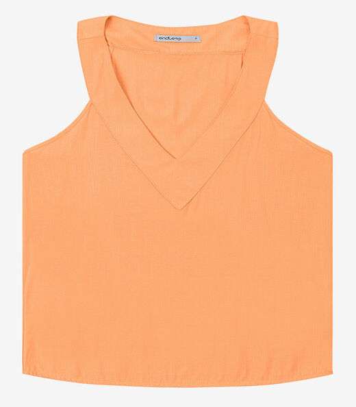 Regata Viscose Slub Feminina Endless Laranja