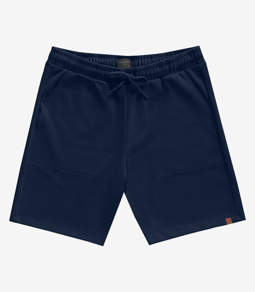 Bermuda Masculino De Moletinho Piquê Diametro Azul