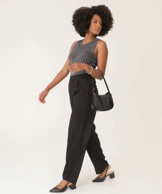 Blusa Regata Feminina Tricô Lurex Marisa