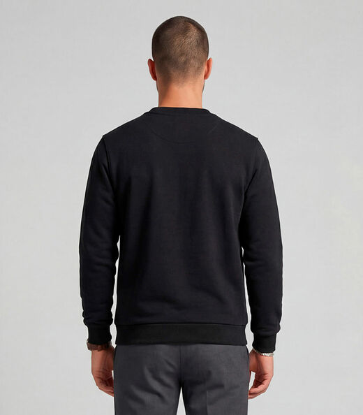 Blusão Masculino Moletom Felpado Bordado Diametro Preto