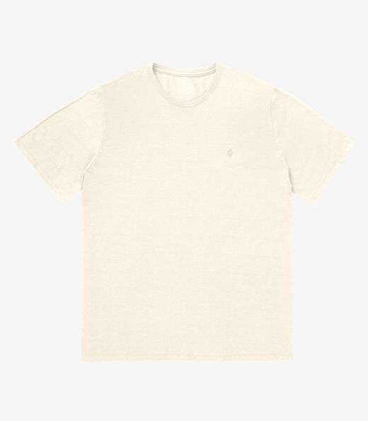 Camiseta Básica Masculina Plus Size Diametro Bege
