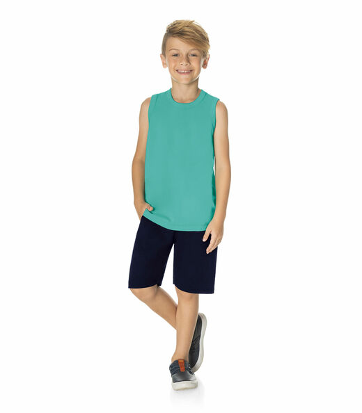 Bermuda Básica Infantil Masculina Rovitex Kids Azul