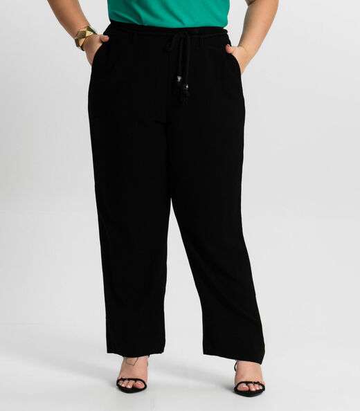 Calça Feminina Plus Size Secret Glam Preto