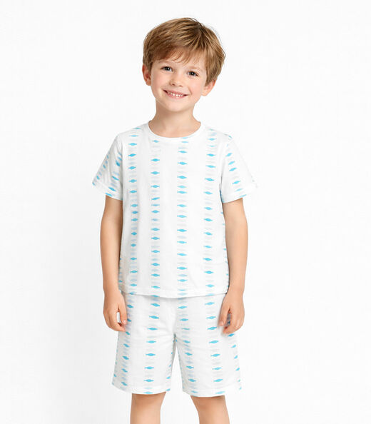 Image_Pijama Infantil Masculino Blusa E Bermuda RoviKids Bege