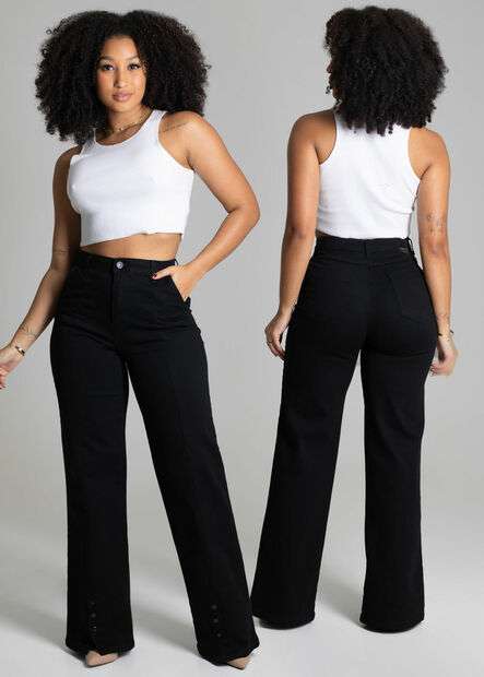 Calça Sarja Sawary Wide Leg - 277541