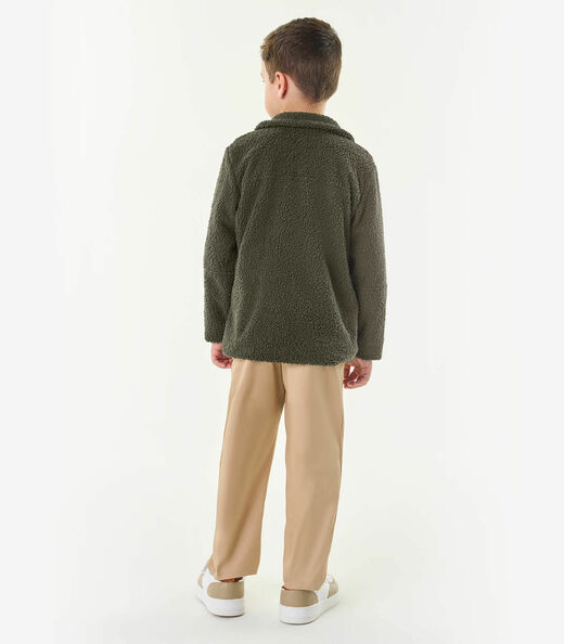 Calça Infantil Masculina Em Sarja Twill Trick Nick Marrom