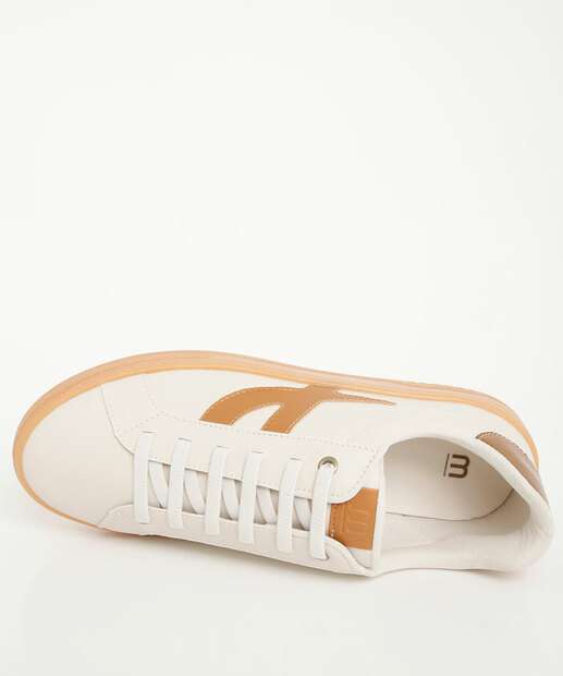 Tênis Casual Feminino Recorte Marisa Off White