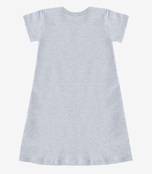Vestido Infantil em Molecotton Select Cinza