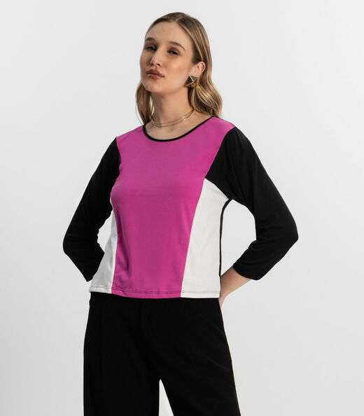 Image_Blusa Manga 7/8 Rovitex Preto