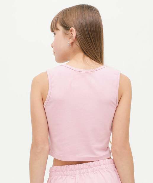 Blusa Juvenil Cropped Regata Marisa Tam 10 a 16