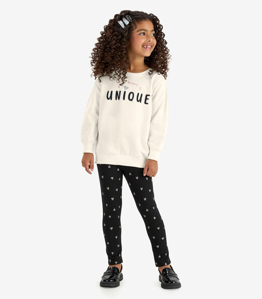 Conjunto Blusão com Legging Molecotton Rovi Kids Bege