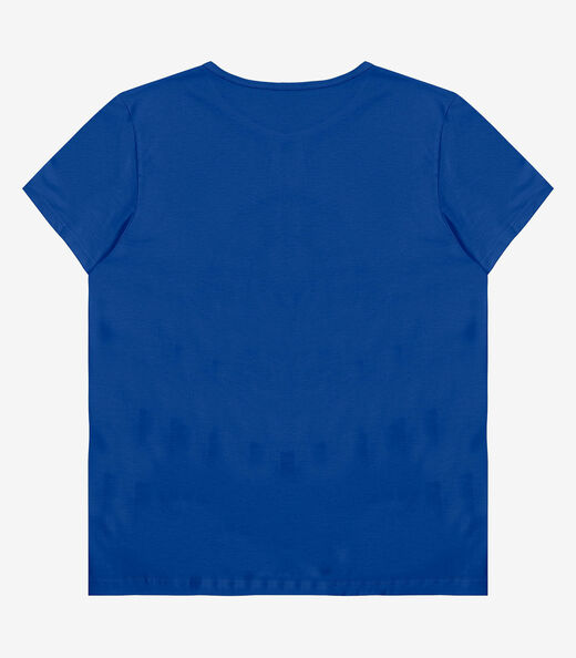 Blusa Baby Look Feminina Estampada Select Azul