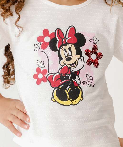Camiseta Infantil Minnie Tam 4 a 10