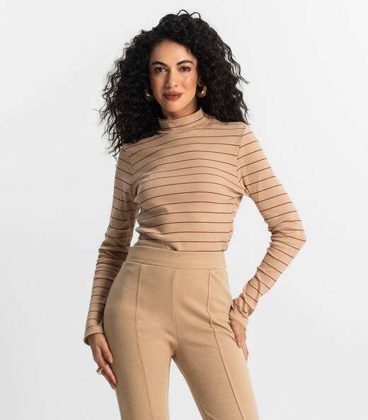 Image_Blusa Manga Longa Feminina Rovitex Marrom