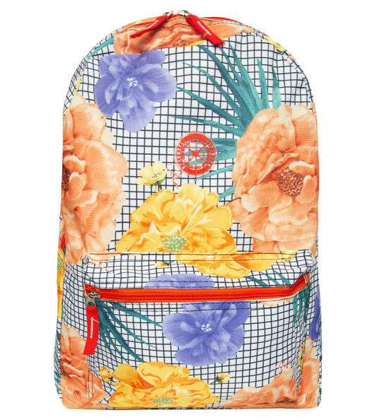 Image_Mochila Escolar Feminina Estampa Floral Clio Vermelho