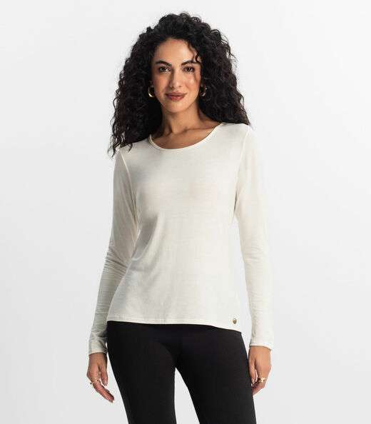 Blusa Feminina Manga Longa Rovitex Bege