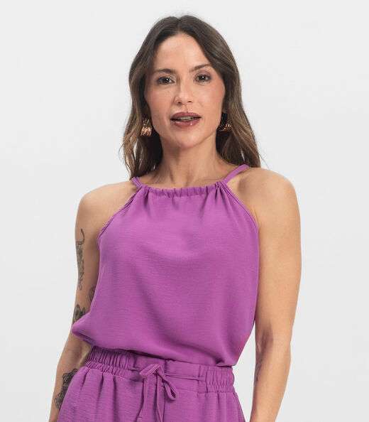 Conjunto Blusa com Shorts Infinita Cor Roxo