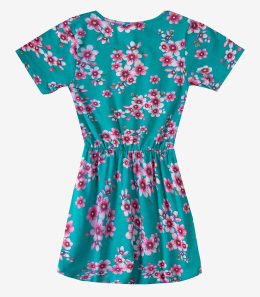 Vestido Curto Infantil Estampado Select Verde