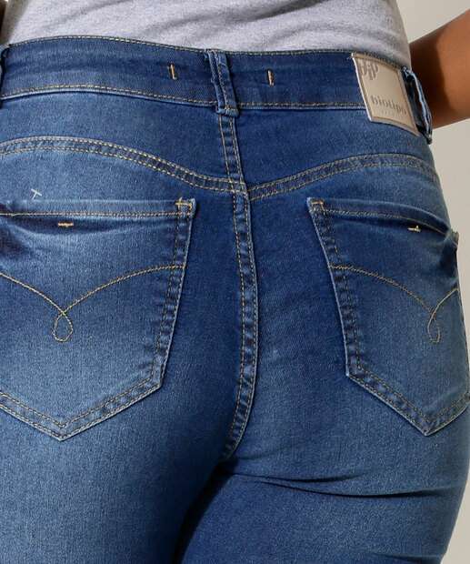 Calça Jeans Cigarrete Feminina Bolsos Biotipo
