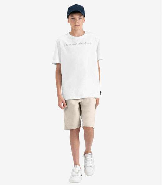Camiseta Juvenil Masculina em Meia Malha Minty Branco