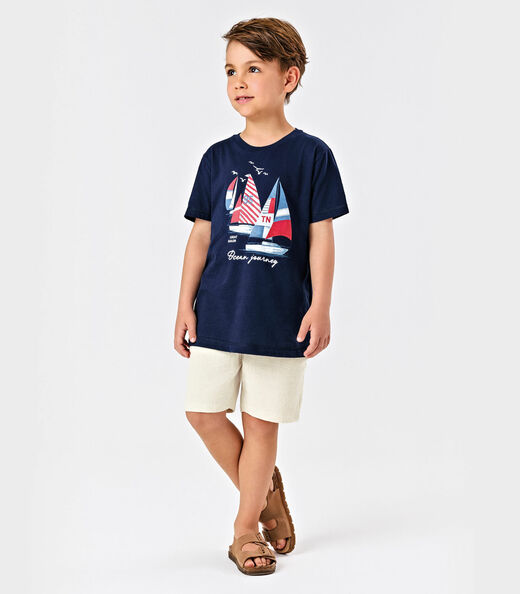 Camiseta Menino Cotton Trick Nick Azul