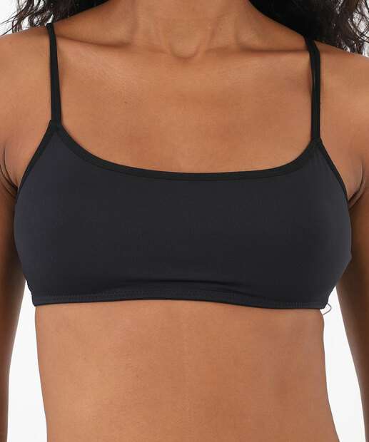 Sutiã Top Renda Sem Bojo Renda Marisa Preto