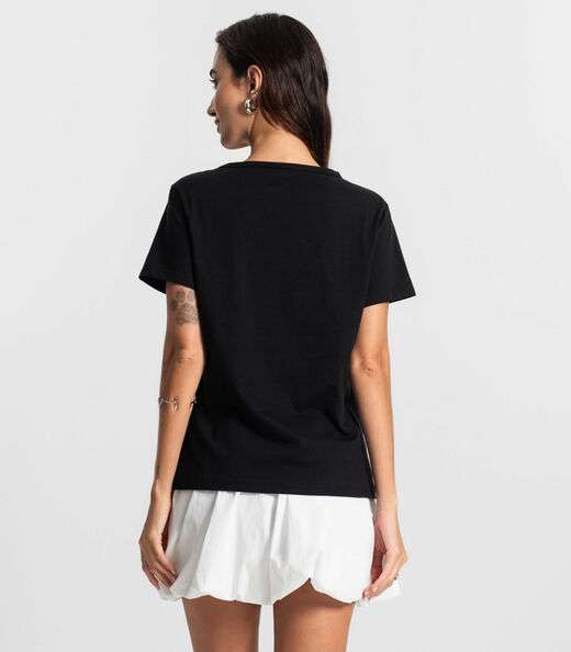 Blusa T-Shirt Feminina Estampada Select Preto