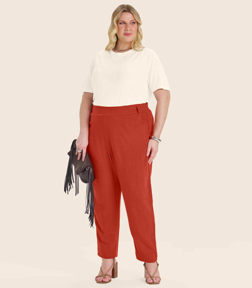 Blusa Feminina Manga Curta Plus Size Secret Glam Bege