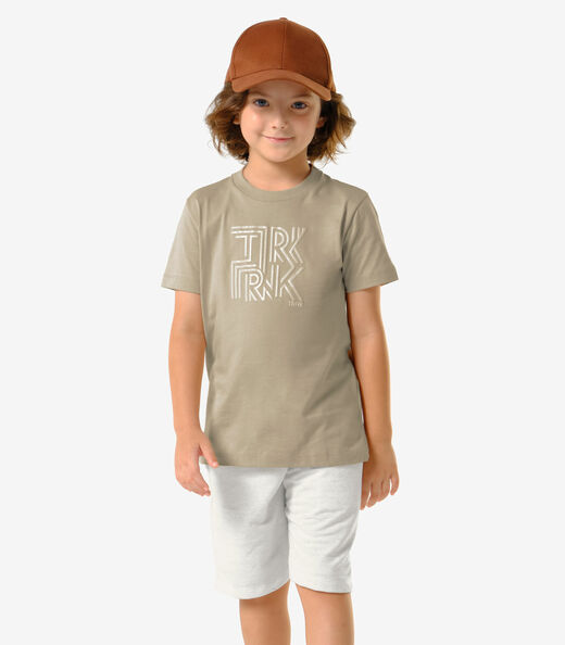 Image_Conjunto Infantil Camiseta Com Bermuda Trick Nick Bege