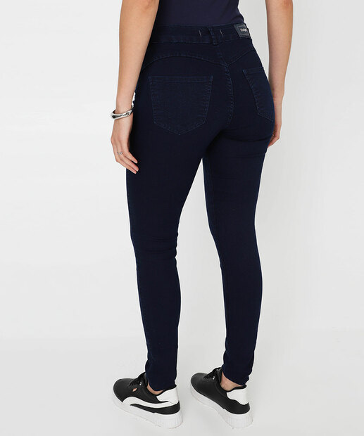 Calça Jeans Skinny Feminina Cintura Alta Biotipo Azul