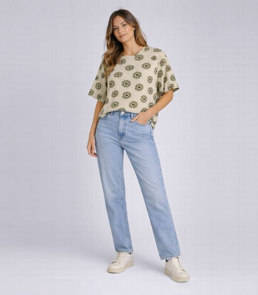 Blusa Feminina Com Estampa Infinita Cor Verde