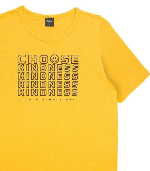 Blusa Juvenil Feminina Kindness Select Amarelo