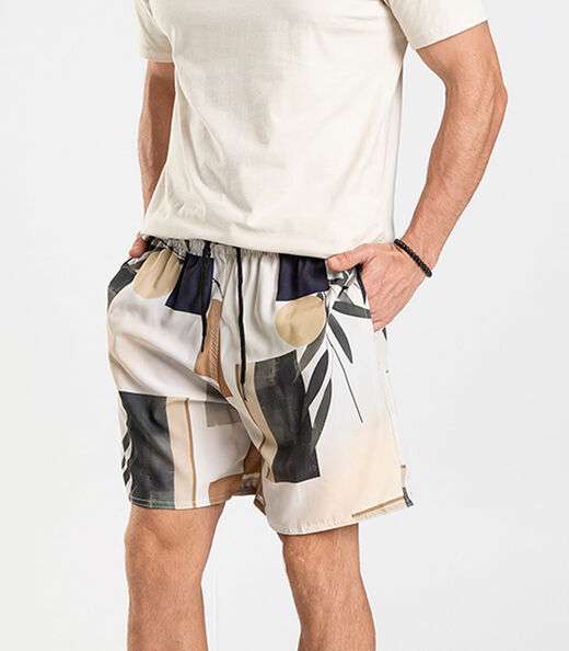 Bermuda Masculina De Microfibra Long Bong Bege