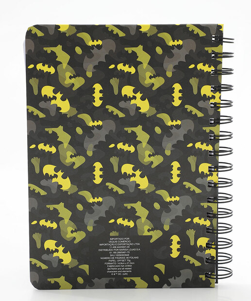 Caderneta Anotações Batman Warner Bros Preto